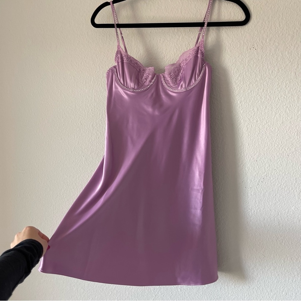 Victoria secret purple satin dress